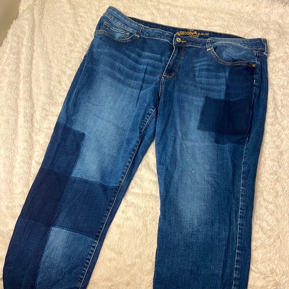 patchwork jeans by Arizona Jean Co. size 18/19. Great condition👖